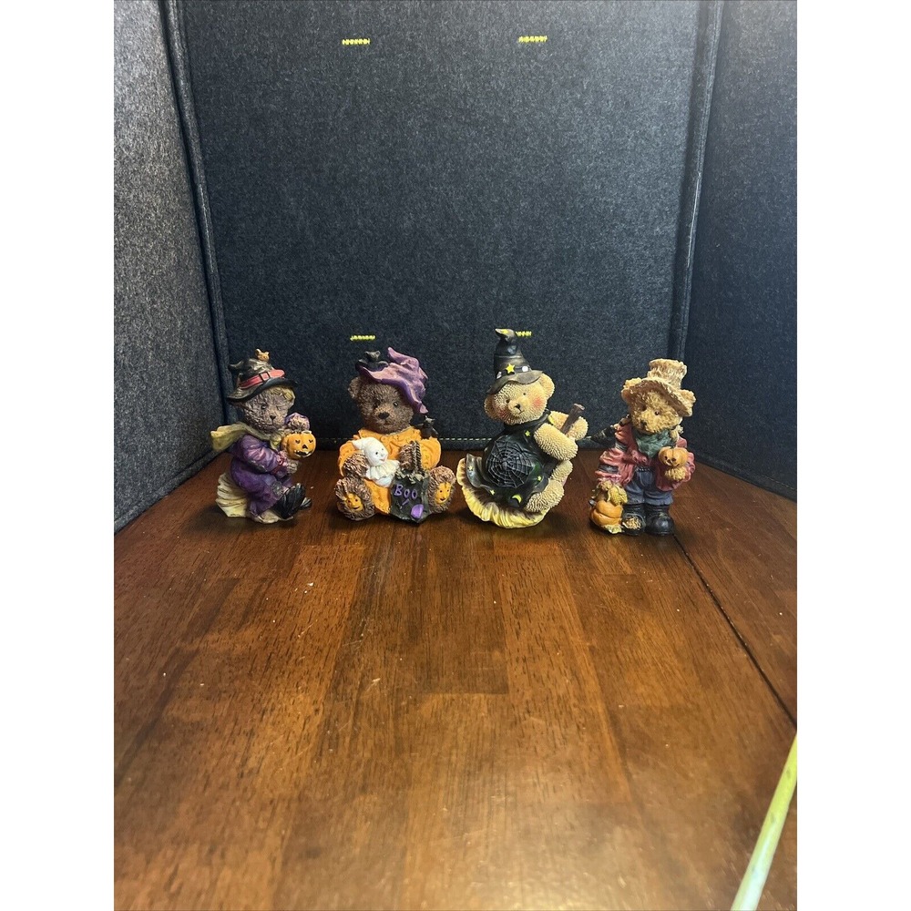 Lot Of 4 K's Collection Halloween Teddy Bear Figurines in Costumes